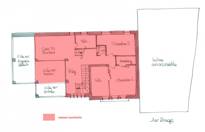 Rhabilitation maison individuelle : 1er etage