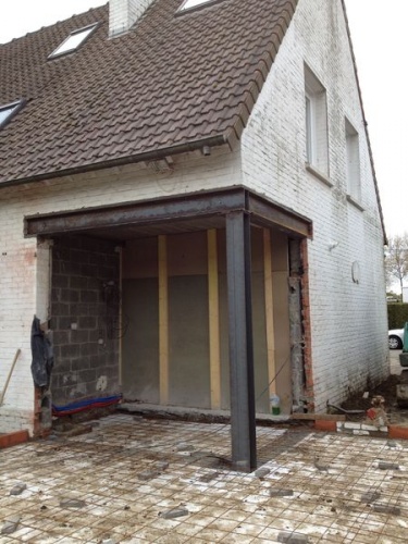 Extension bois d'une maison  Marcq-en-Baroeul. : chantier 2